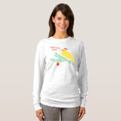 クリスマスのさえずるカナリア Tシャツ (正面フル)