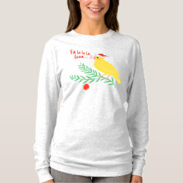 クリスマスのさえずるカナリア Tシャツ