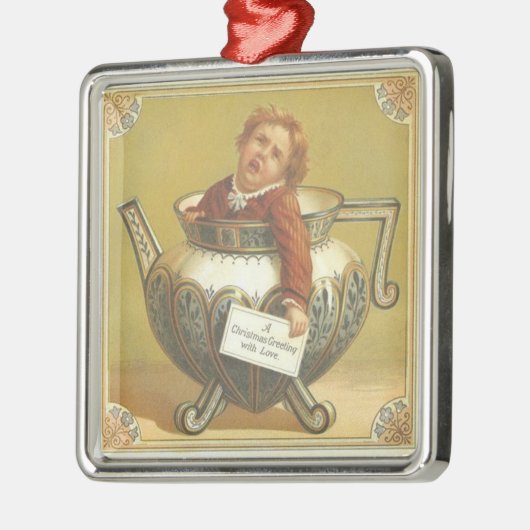 クリスマスのすすり泣きのオーナメント メタルオーナメント (左)