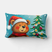 クリスマスのそばのサンタハットに可愛い飾熊|過去記事 ランバークッション (裏面)