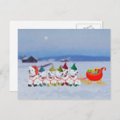 クリスマスのそり シーズンポストカード (正面/裏面)