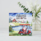 クリスマスのためにゴルフのサンタクロース シーズンカード (スタンド正面)