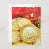 クリスマスのためにパイをミンスパイ シーズンポストカード (正面/裏面)