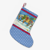 クリスマスのために家に帰るチンコテアグのポニー、かわいい スモールクリスマスストッキング (正面 (吊り時))