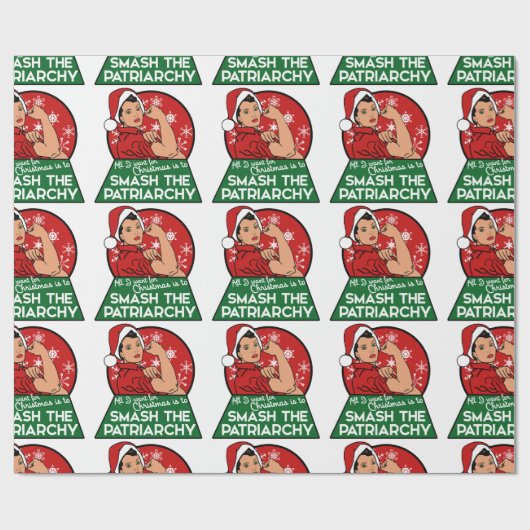 クリスマスのために家父長制を破る ラッピングペーパー (フラット)