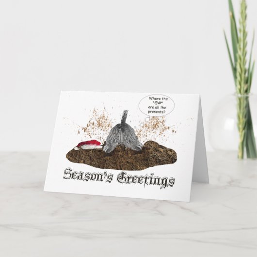 クリスマスのために掘ること シーズンカード (正面)