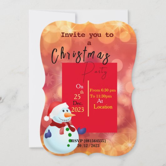 クリスマスのために集まる 招待状 (正面)