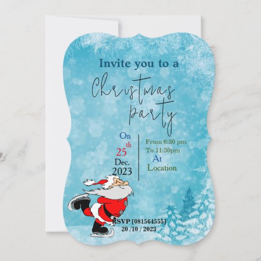 クリスマスのために集まる 招待状 (正面)