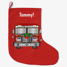 クリスマスのために飾られる消防車