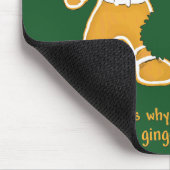 クリスマスのためのおもしろいなジンジャーブレッドマンそして犬 マウスパッド (コーナー)