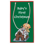 クリスマスのためのお菓子の家を飾ること スモールペーパーバッグ (裏面)