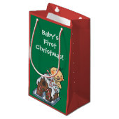 クリスマスのためのお菓子の家を飾ること スモールペーパーバッグ (正面アングル)