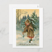 クリスマスのためのすべてのよい願い シーズンポストカード (正面/裏面)