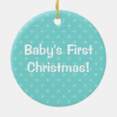 クリスマスのためのサンタの帽子を持つかわいく小さいペンギン セラミックオーナメント (裏面)