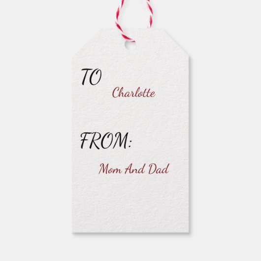 クリスマスのためのサンタクロースのギフトラベル ギフトタグ (裏面)