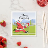 クリスマスのためのテニスボールとサンタクロースパーティー スタンダードカクテルナプキン (インサイチュ)