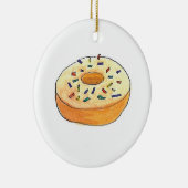 クリスマスのためのドーナツそしてケーキ セラミックオーナメント (右)