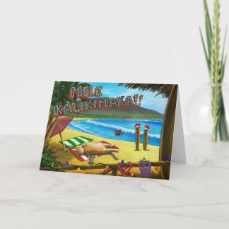 クリスマスのためのハワイの猫 シーズンカード