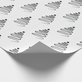 クリスマスのためのミニマルなスタイルの白い包装紙 ラッピングペーパー