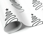 クリスマスのためのミニマルなスタイルの白い包装紙 ラッピングペーパー (ロールコーナー)