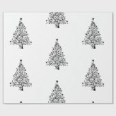 クリスマスのためのミニマルなスタイルの白い包装紙 ラッピングペーパー (フラット)