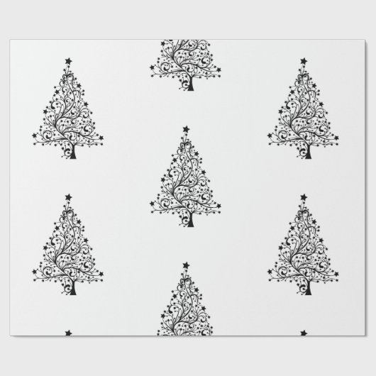 クリスマスのためのミニマルなスタイルの白い包装紙 ラッピングペーパー (フラット)