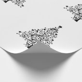 クリスマスのためのミニマルなスタイルの白い包装紙 ラッピングペーパー (角)