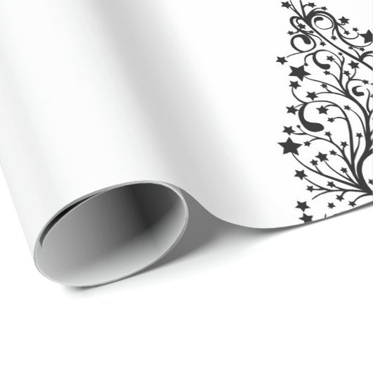 クリスマスのためのミニマルなスタイルの白い包装紙 ラッピングペーパー (ロールコーナー)