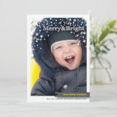 クリスマスのためのメリーで及び明るい休日の写真カード シーズンカード (スタンド正面)