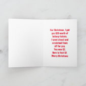 クリスマスのためのメリークリスマス、私は$25ウワート得ました シーズンカード (内部)