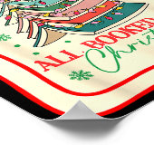 クリスマスのための予約がいっぱい コケッテイ ボウ ツリー ライト ポスター (角)