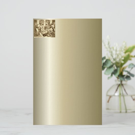 クリスマスのための出生場面ギフト 便箋 (スタンド正面)