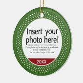 クリスマスのための基本的な写真フレーム セラミックオーナメント (左)