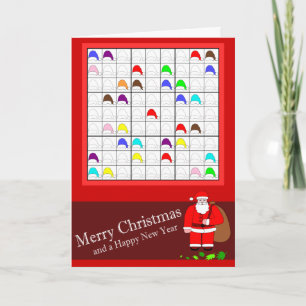 クリスマスのための多彩のSudoku シーズンカード