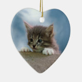 クリスマスのための子ネコ セラミックオーナメント (右)