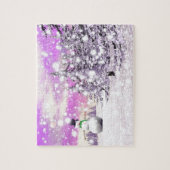 クリスマスのための幸せな雪だるま ジグソーパズル (縦)