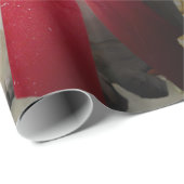 クリスマスのための弓を身に着けているパグMisha ラッピングペーパー (ロールコーナー)