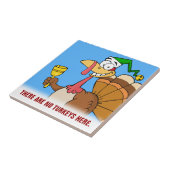 クリスマスのための感謝祭のトルコのおもしろいな変装 タイル (側面)