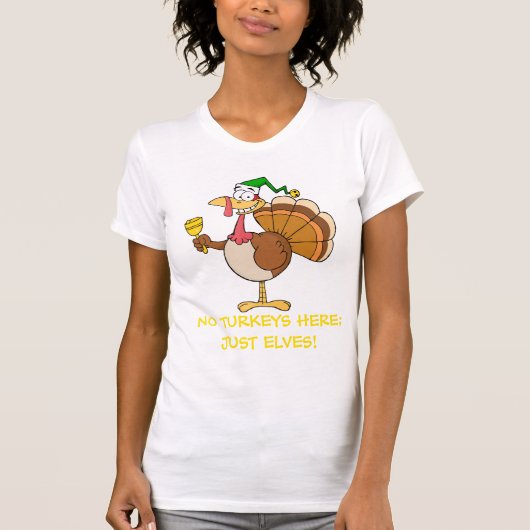 クリスマスのための感謝祭のトルコのおもしろいな変装 Tシャツ (正面)