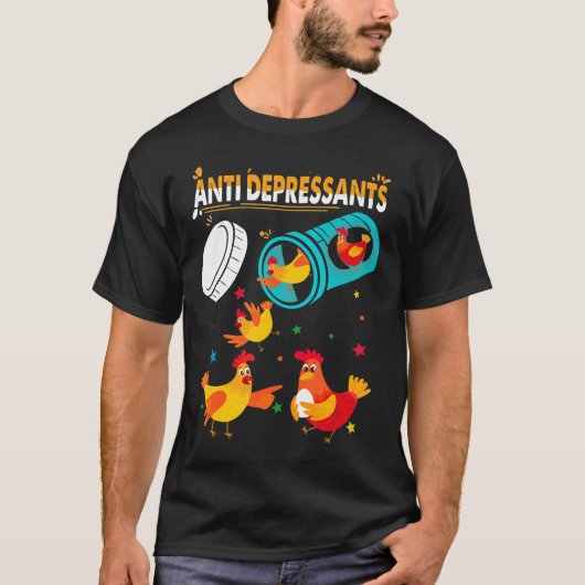 クリスマスのための抗うつ剤にわとり Tシャツ (正面)
