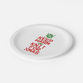 クリスマスのための暖かく、ニット保って下さい ペーパープレート (アングル)