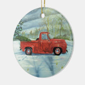 クリスマスのための木を取ること セラミックオーナメント (左)