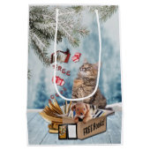 クリスマスのための無料の本 ミディアムペーパーバッグ (裏面)