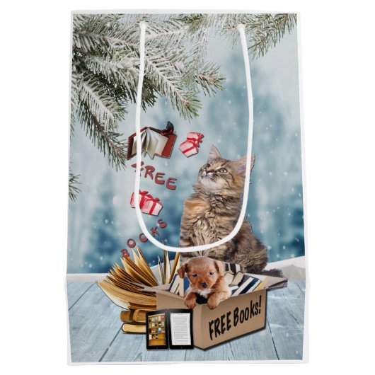 クリスマスのための無料の本 ミディアムペーパーバッグ (裏面)