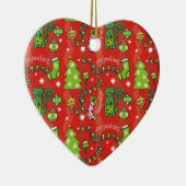 クリスマスのための猫 セラミックオーナメント (右)