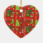 クリスマスのための猫 セラミックオーナメント (裏面)