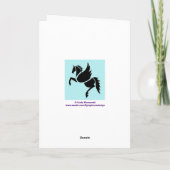 クリスマスのための編み物の帽子 シーズンカード (裏面)