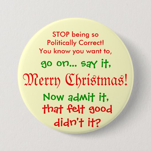 クリスマスのためのPCがあることをストップ!! 缶バッジ (正面)