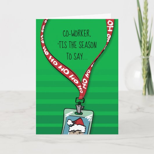 クリスマスのたるみをおもしろい取る シーズンカード (正面)