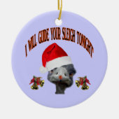 クリスマスのだちょう セラミックオーナメント (正面)